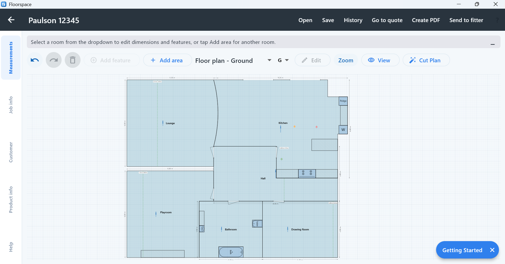 Floorspace complete floor plan